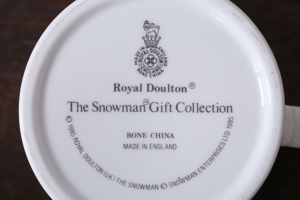 アンティーク雑貨　中古 イギリス ROYAL DOULTON(ロイヤルドルトン)　スノーマン　3点セット(洋食器)