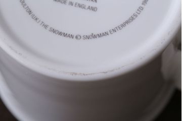 アンティーク雑貨　中古 イギリス ROYAL DOULTON(ロイヤルドルトン)　スノーマン　3点セット(洋食器)