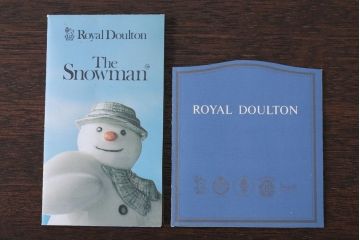 アンティーク雑貨　中古 イギリス ROYAL DOULTON(ロイヤルドルトン)　スノーマン　3点セット(洋食器)