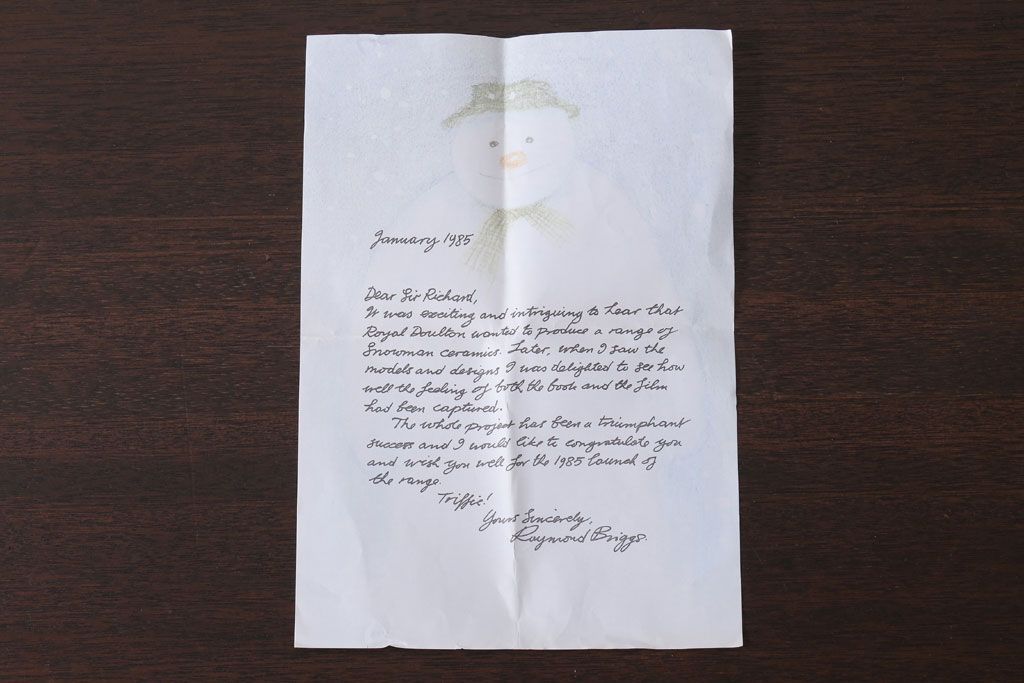 アンティーク雑貨　中古 イギリス ROYAL DOULTON(ロイヤルドルトン)　スノーマン　3点セット(洋食器)