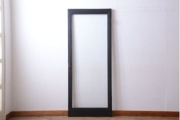 アンティークペイント　大きなガラス面の古い木製ドア