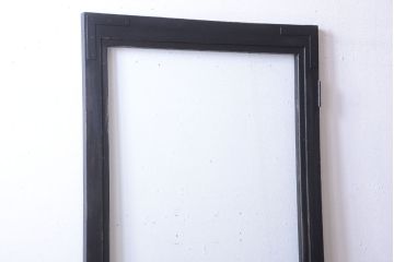 アンティークペイント　大きなガラス面の古い木製ドア