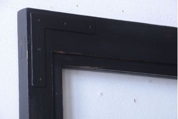 アンティークペイント　大きなガラス面の古い木製ドア