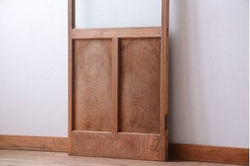  和製アンティーク　木味が上品な古いガラスドア