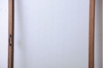  和製アンティーク　木味が上品な古いガラスドア