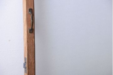  和製アンティーク　木味が上品な古いガラスドア