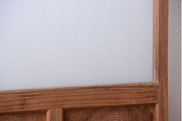  和製アンティーク　木味が上品な古いガラスドア