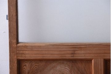  和製アンティーク　木味が上品な古いガラスドア