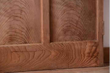  和製アンティーク　木味が上品な古いガラスドア