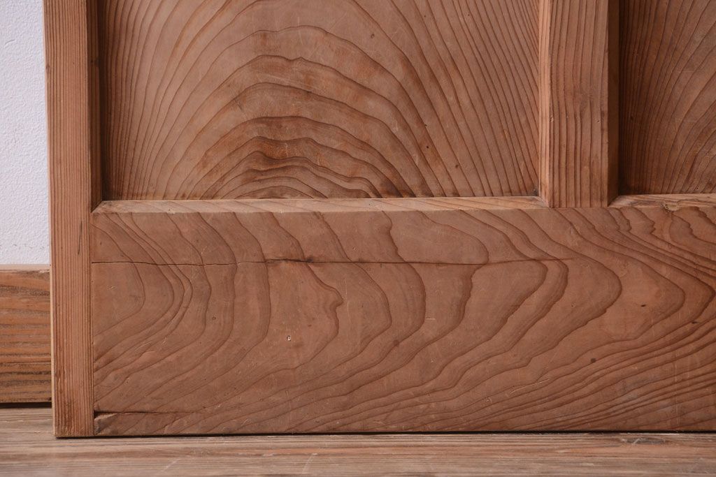  和製アンティーク　木味が上品な古いガラスドア