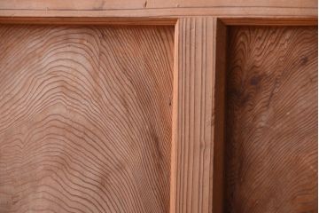  和製アンティーク　木味が上品な古いガラスドア