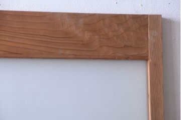  和製アンティーク　木味が上品な古いガラスドア