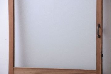  和製アンティーク　木味が上品な古いガラスドア