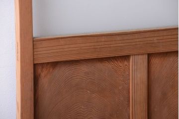  和製アンティーク　木味が上品な古いガラスドア