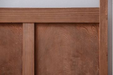  和製アンティーク　木味が上品な古いガラスドア