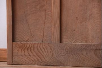  和製アンティーク　木味が上品な古いガラスドア