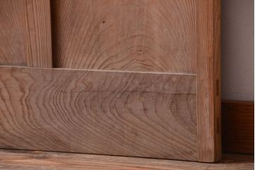  和製アンティーク　木味が上品な古いガラスドア