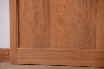 アンティーク　ナチュラルな古い木味のシンプルな舞良戸2枚セット(2)