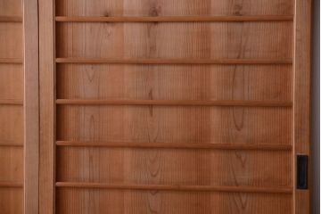 アンティーク　ナチュラルな古い木味のシンプルな舞良戸2枚セット(2)