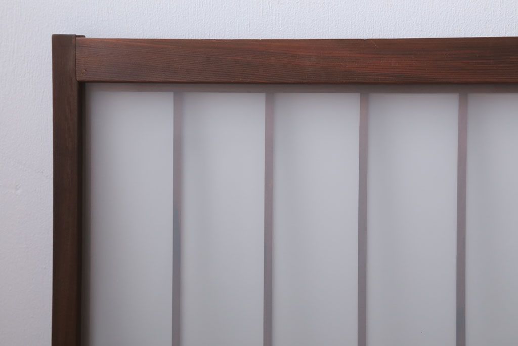 和製アンティーク　古い木のくもりガラス戸4枚セット(窓・明かり取り)