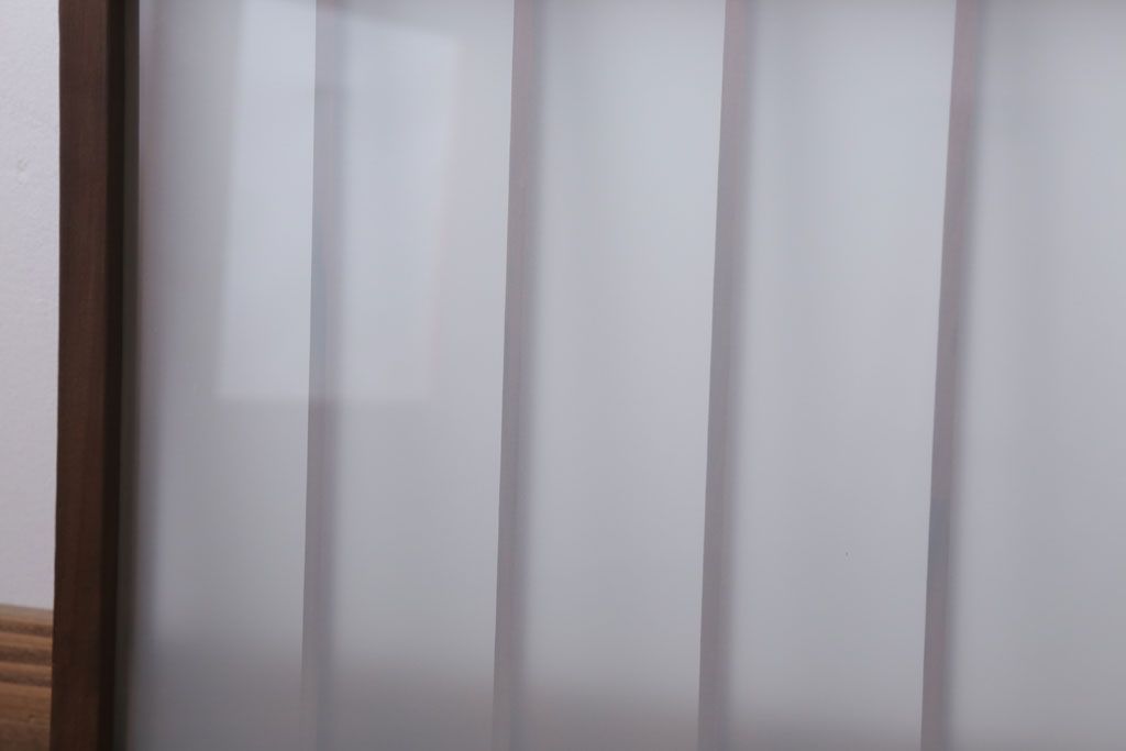 和製アンティーク　古い木のくもりガラス戸4枚セット(窓・明かり取り)