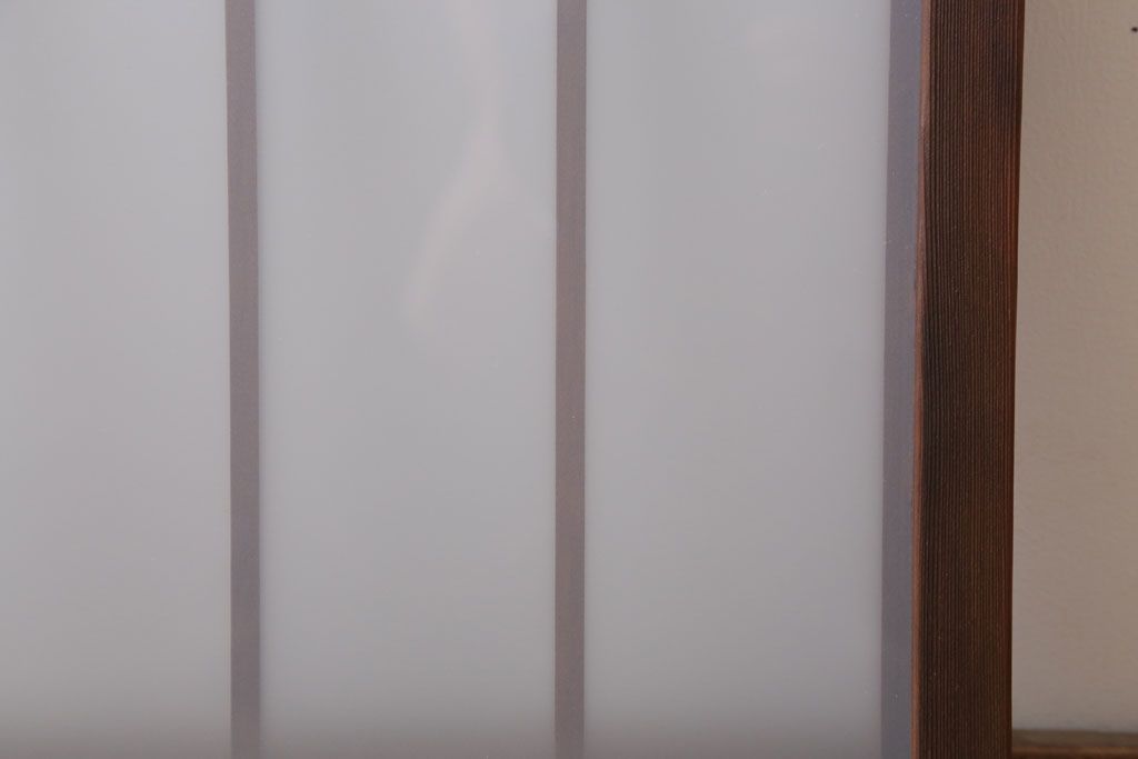 和製アンティーク　古い木のくもりガラス戸4枚セット(窓・明かり取り)