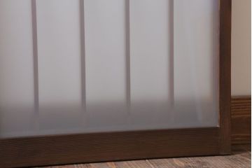 和製アンティーク　古い木のくもりガラス戸4枚セット(窓・明かり取り)