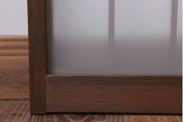 和製アンティーク　古い木のくもりガラス戸4枚セット(窓・明かり取り)