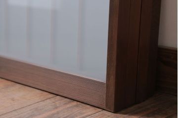 和製アンティーク　古い木のくもりガラス戸4枚セット(窓・明かり取り)