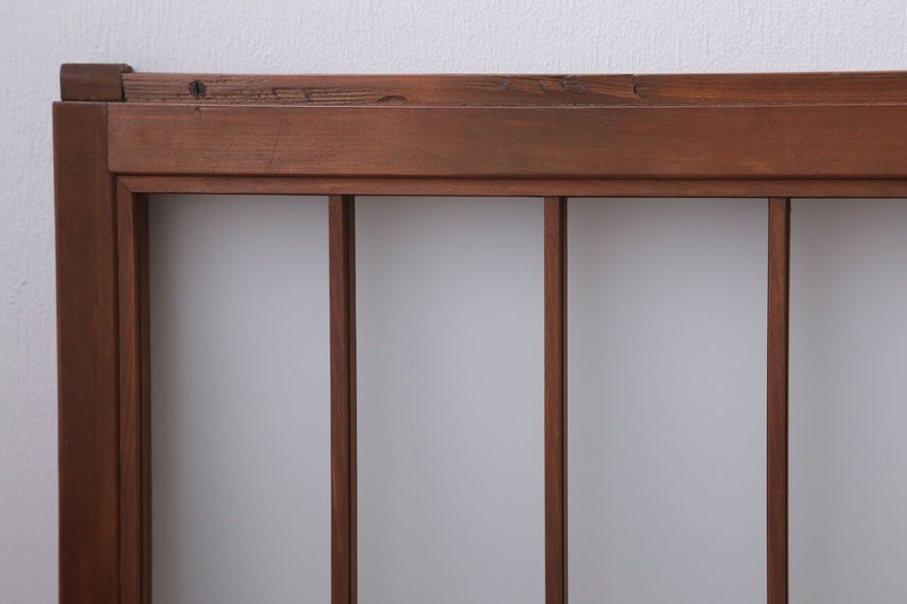 和製アンティーク　古い木のくもりガラス戸4枚セット(窓・明かり取り)