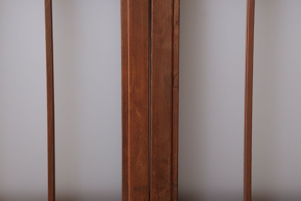 和製アンティーク　古い木のくもりガラス戸4枚セット(窓・明かり取り)