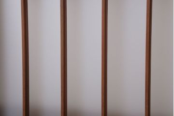 和製アンティーク　古い木のくもりガラス戸4枚セット(窓・明かり取り)