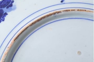 アンティーク雑貨　アンティーク　明治〜大正!図変わり印判皿　1尺1寸(35cm)