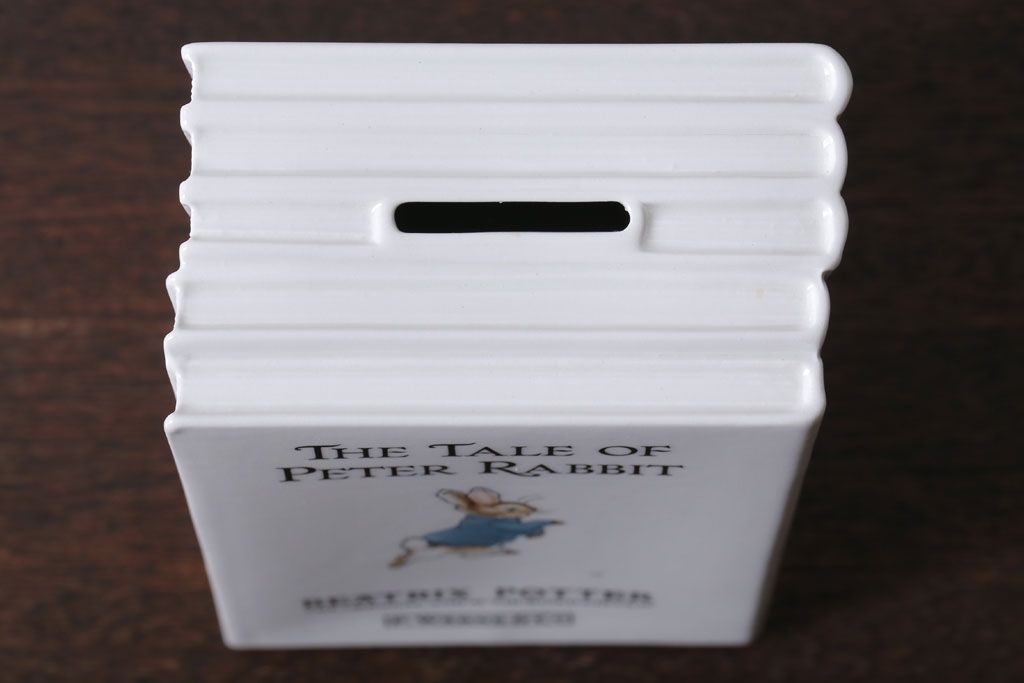 アンティーク雑貨　中古　イギリスWedgwood(ウェッジウッド)　ピーターラビット　ブックエンド型貯金箱