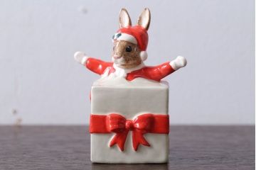 アンティーク雑貨　中古 イギリス ROYAL DOULTON(ロイヤルドルトン)　クリスマスBUNNYKINS　1994