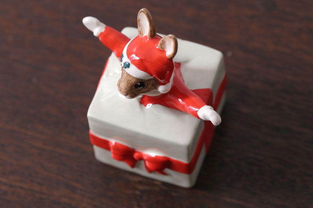 アンティーク雑貨　中古 イギリス ROYAL DOULTON(ロイヤルドルトン)　クリスマスBUNNYKINS　1994