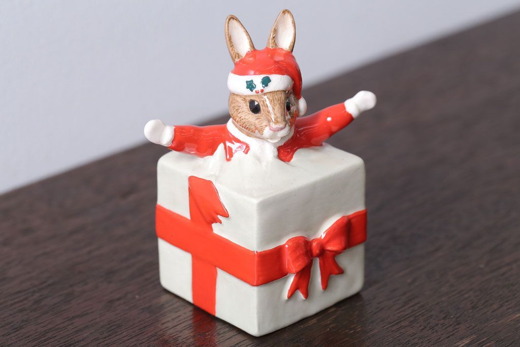 アンティーク雑貨　中古 イギリス ROYAL DOULTON(ロイヤルドルトン)　クリスマスBUNNYKINS　1994