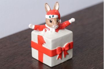 アンティーク雑貨　中古 イギリス ROYAL DOULTON(ロイヤルドルトン)　クリスマスBUNNYKINS　1994