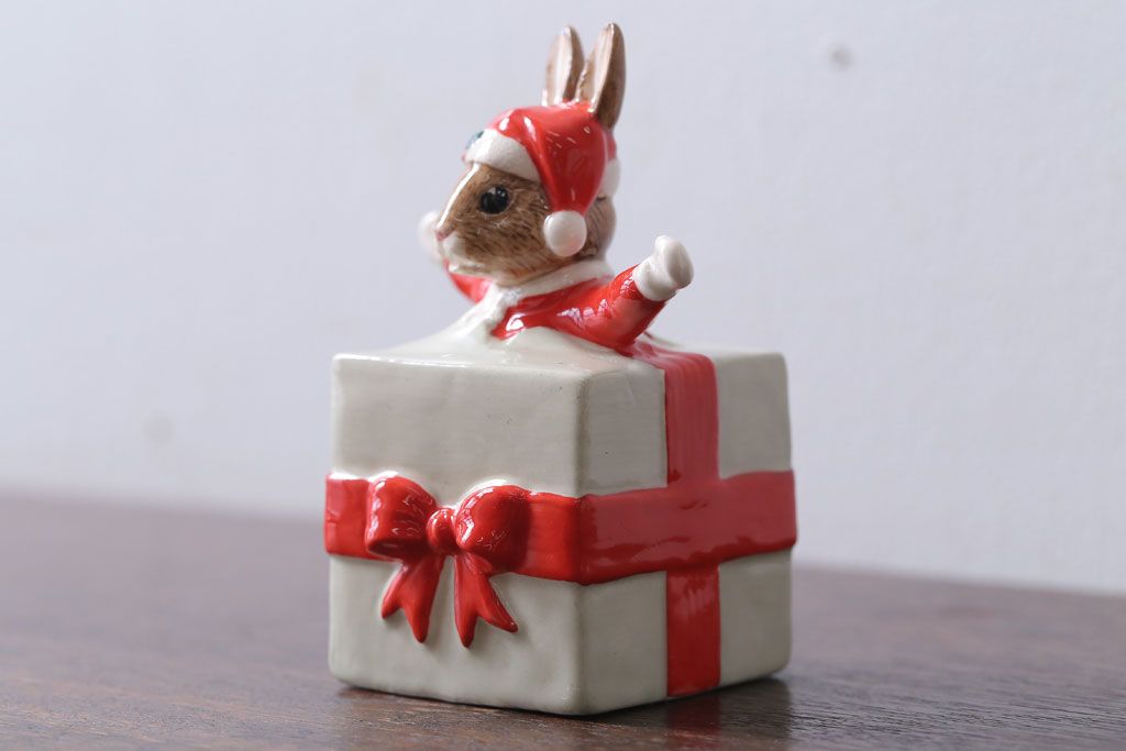 アンティーク雑貨　中古 イギリス ROYAL DOULTON(ロイヤルドルトン)　クリスマスBUNNYKINS　1994