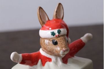 アンティーク雑貨　中古 イギリス ROYAL DOULTON(ロイヤルドルトン)　クリスマスBUNNYKINS　1994
