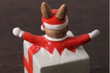 アンティーク雑貨　中古 イギリス ROYAL DOULTON(ロイヤルドルトン)　クリスマスBUNNYKINS　1994