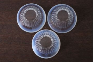 アンティーク雑貨　昭和レトロ　乳白ガラスカップ3点(氷コップ)