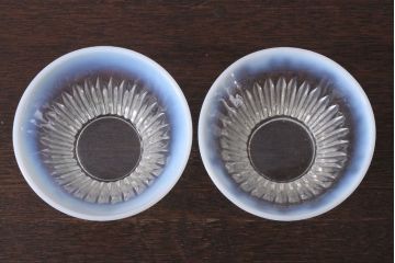 アンティーク雑貨　昭和レトロ　乳白ガラスカップ2点(氷コップ)