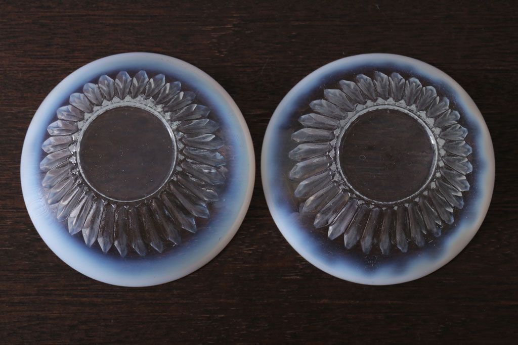 アンティーク雑貨　昭和レトロ　乳白ガラスカップ2点(氷コップ)