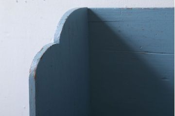 アンティーク家具　アンティークペイント　引き出し付き!小さな古い木の本立て(2)