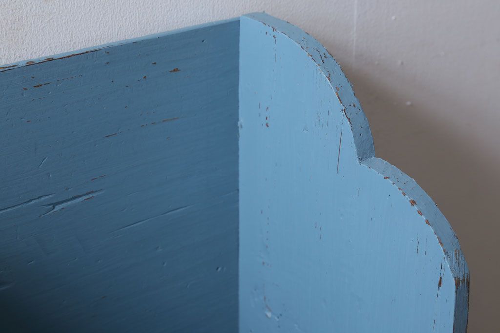 アンティーク家具　アンティークペイント　引き出し付き!小さな古い木の本立て(2)