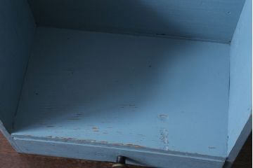 アンティーク家具　アンティークペイント　引き出し付き!小さな古い木の本立て(2)