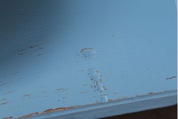 アンティーク家具　アンティークペイント　引き出し付き!小さな古い木の本立て(2)