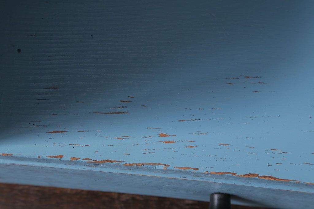 アンティーク家具　アンティークペイント　引き出し付き!小さな古い木の本立て(2)