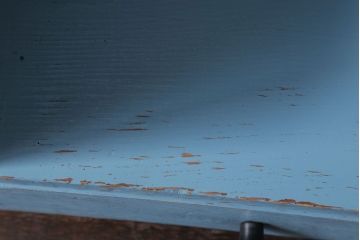 アンティーク家具　アンティークペイント　引き出し付き!小さな古い木の本立て(2)